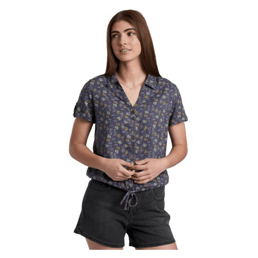 KUHL WOMEN'S LILIANA SHORT SLEEVE SHIRT - MYSTIC PRINT - FRONT VIEW