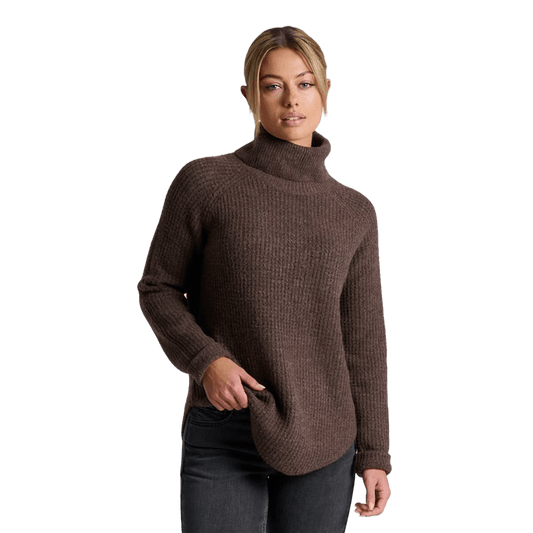 KUHL WOMEN'S SIENNA SWEATER- COFFEE