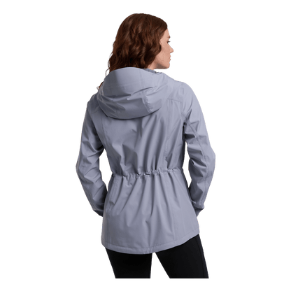 KUHL WOMEN'S STRETCH VOYAGR RAIN JACKET - VIOLET HAZE - BACK VIEW