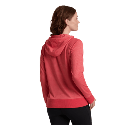 KUHL WOMEN'S STRIA PULLOVER HOODY - GRENADINE - BACK VIEW