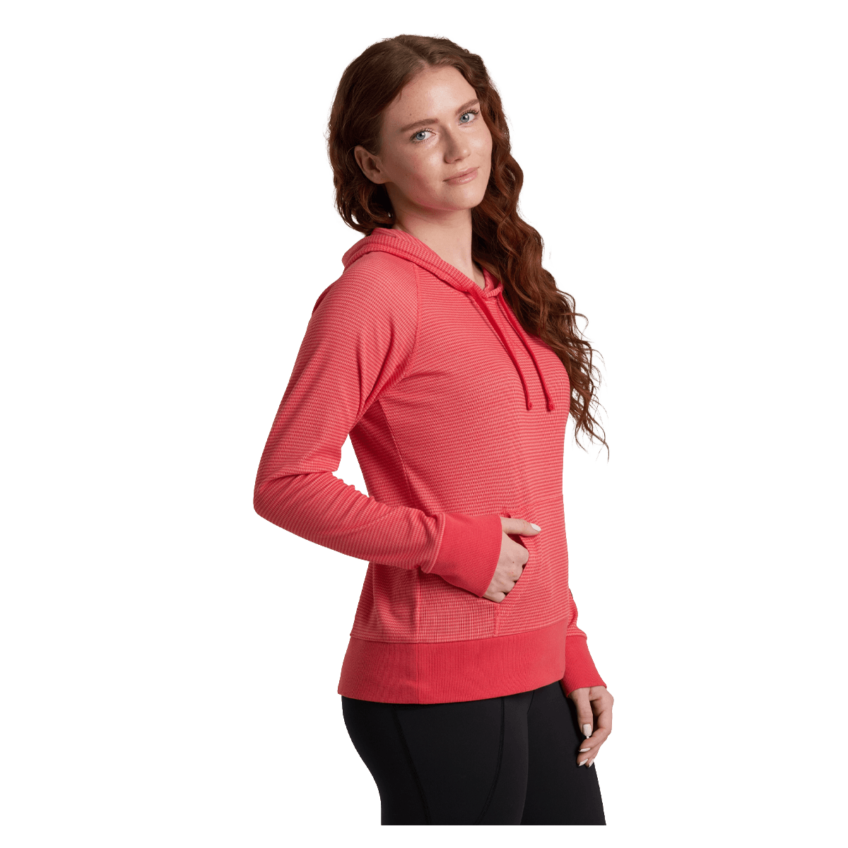 KUHL WOMEN'S STRIA PULLOVER HOODY - GRENADINE - SIDE VIEW