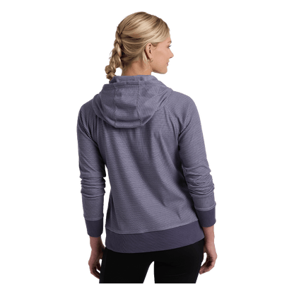 KUHL WOMEN'S STRIA PULLOVER HOODY - MYSTIC - BACK VIEW