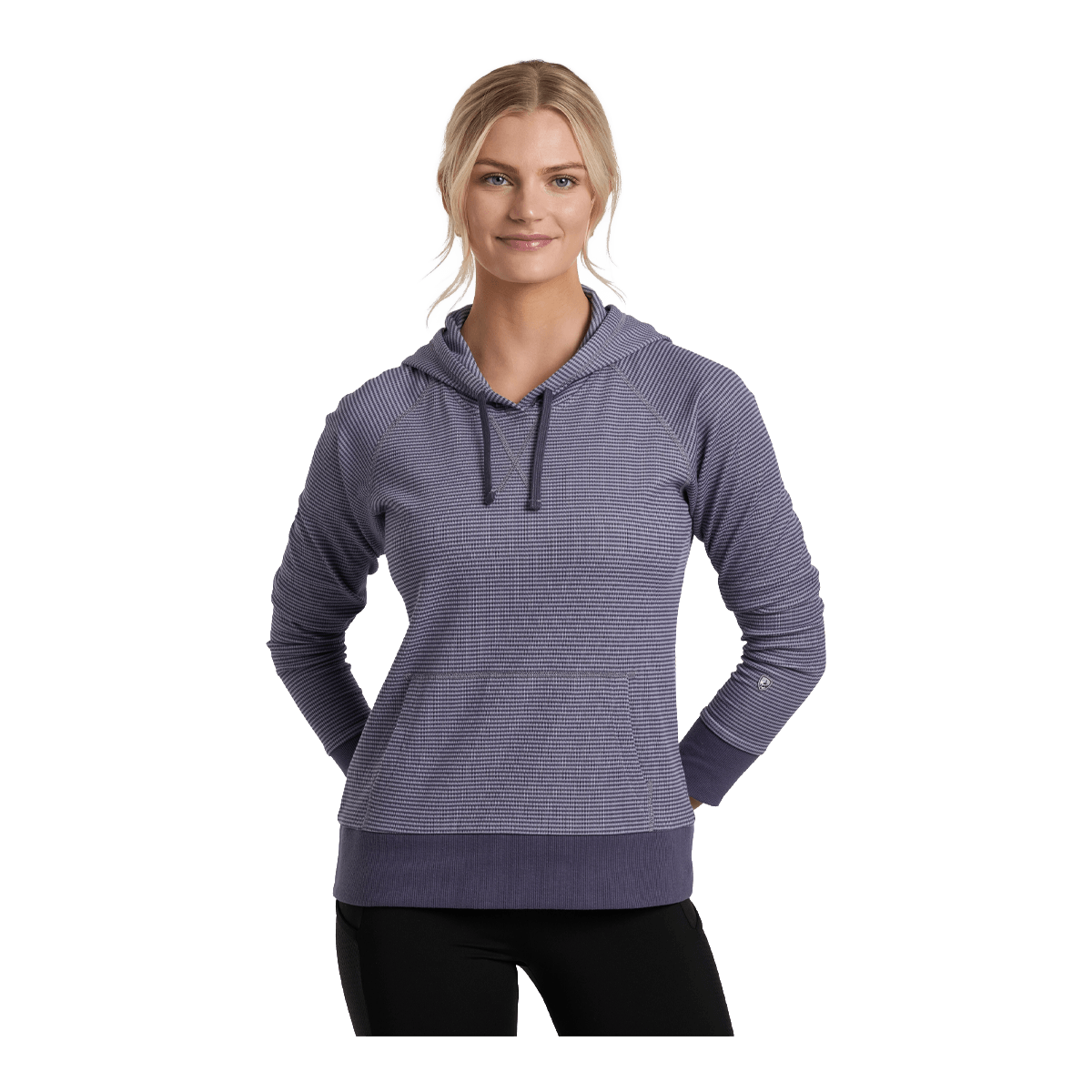 KUHL WOMEN'S STRIA PULLOVER HOODY - MYSTIC - FRONT VIEW