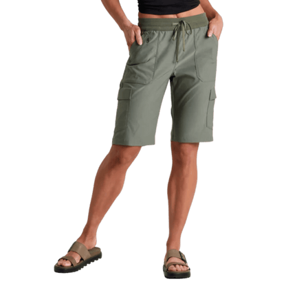 KUHL WOMEN'S TREKR PULL ON CARGO SHRT 11" - OLIVE WW FRONT