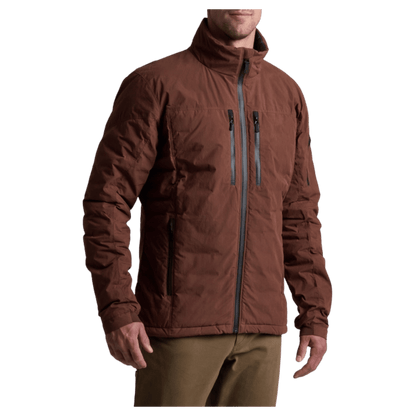 KUHL WYLDEFIRE WAX-COATED JACKET - RUSTIC BRICK - FRONT VIEW
