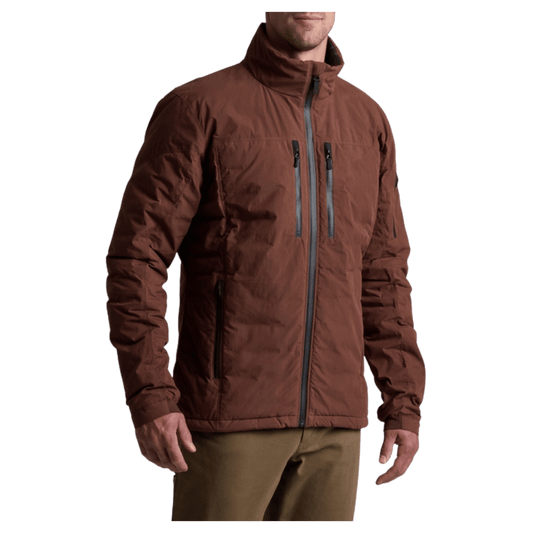 KUHL WYLDEFIRE WAX-COATED JACKET - RUSTIC BRICK - FRONT VIEW