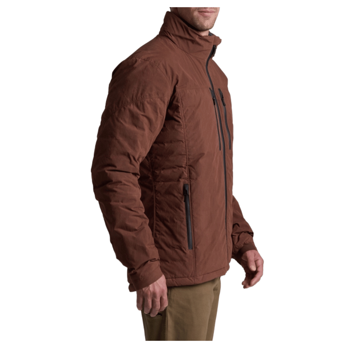 KUHL WYLDEFIRE WAX-COATED JACKET - RUSTIC BRICK - SIDE VIEW