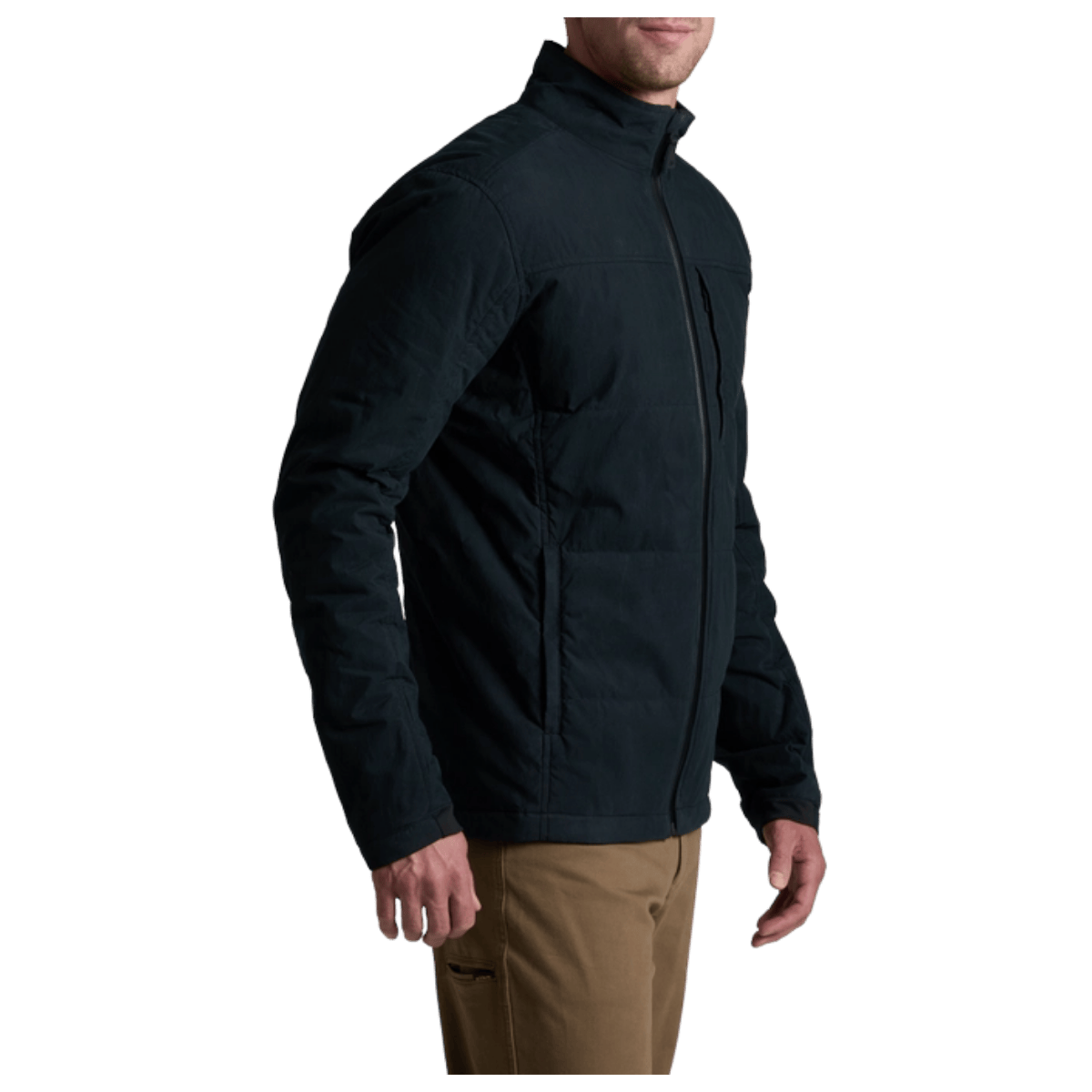 KUHL MEN'S WYLDERYDR JACKET WAX COATED - RAVEN - SIDE VIEW WW