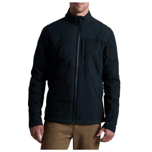 KUHL MEN'S WYLDERYDR JACKET WAX COATED - RAVEN - FRONT VIEW WW