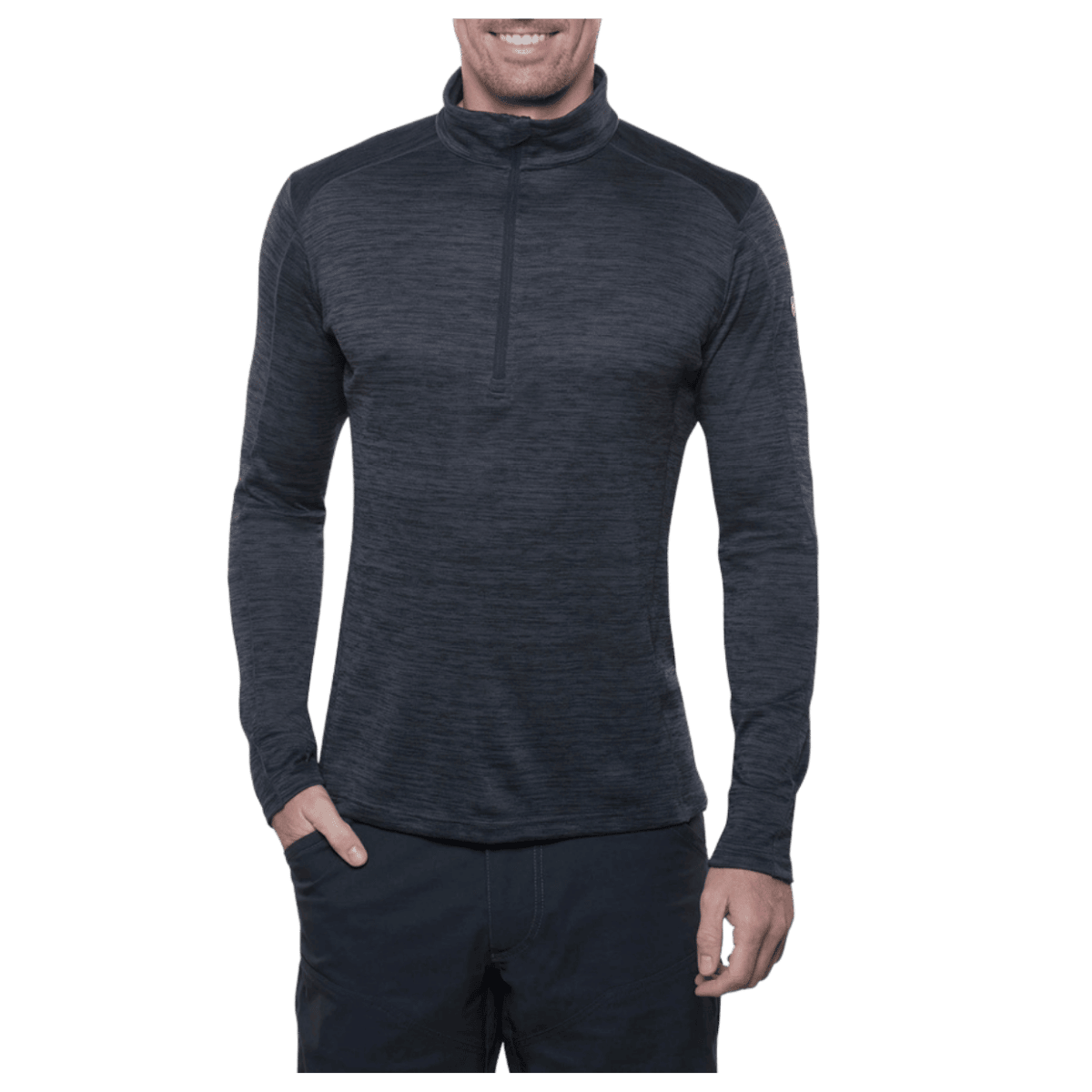 KUHL MEN'S ALLOY 1/4 ZIP LONG SLEEVE - GRAPHITE - FRONT