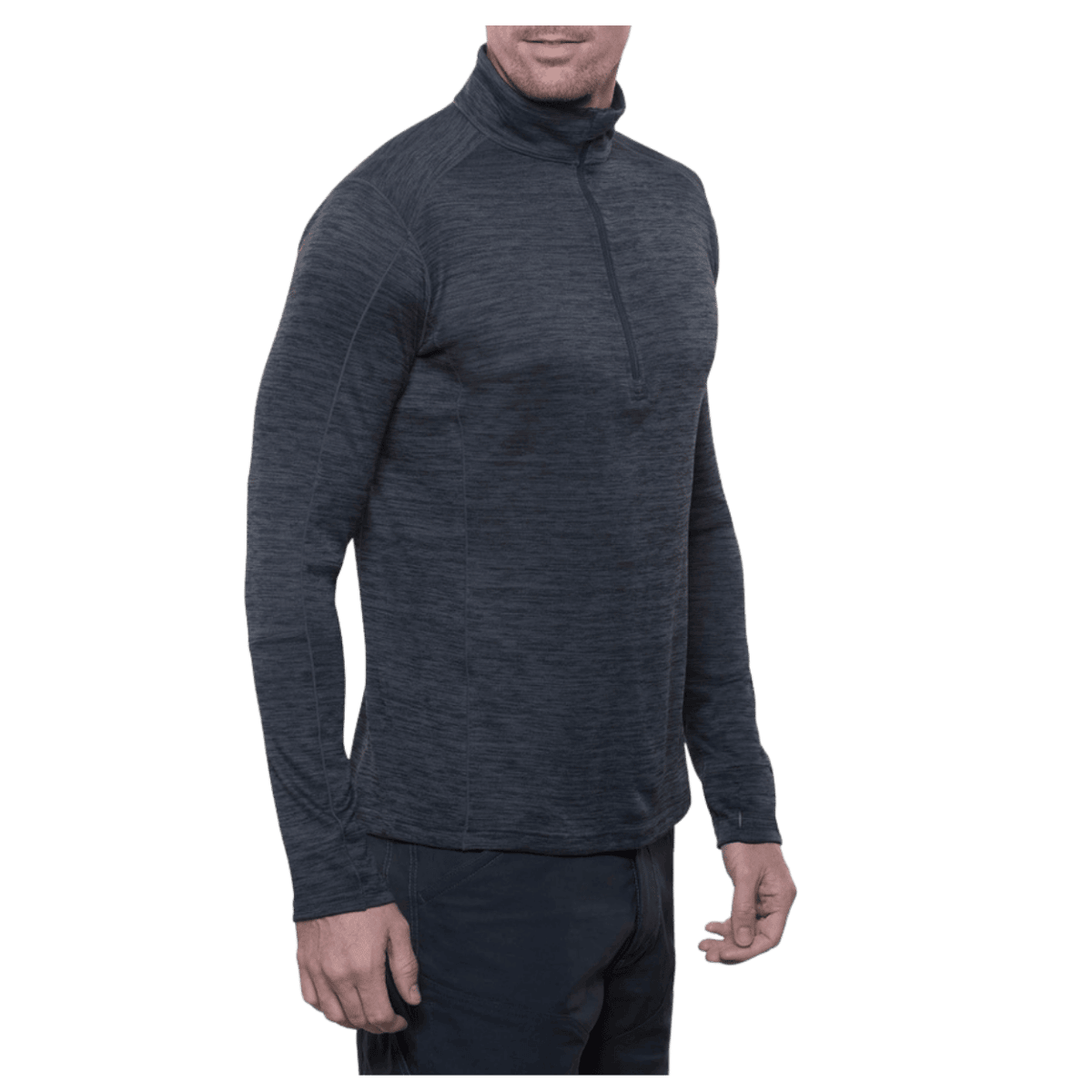 KUHL MEN'S ALLOY 1/4 ZIP LONG SLEEVE - GRAPHITE - SIDE