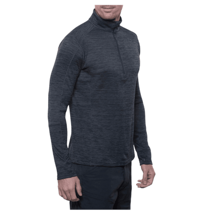KUHL MEN'S ALLOY 1/4 ZIP LONG SLEEVE - GRAPHITE - SIDE