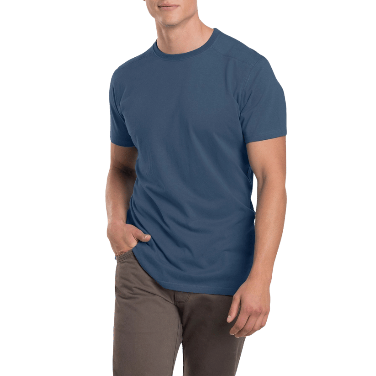 KUHL BRAVADO T CREW NECK - PIRATE BLUE_FRONT