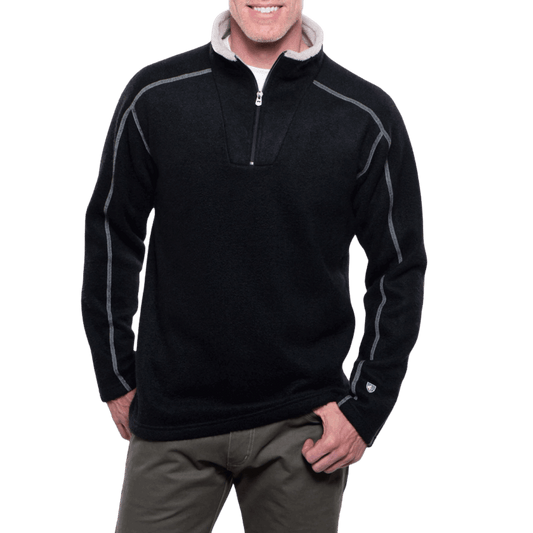 KUHL MEN'S EUROPA 1/4 ZIP FLEECE - BLACK - FRONT