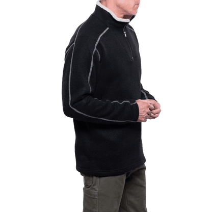 KUHL MEN'S EUROPA 1/4 ZIP FLEECE - BLACK - SIDE