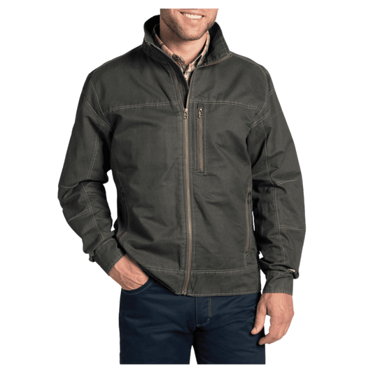 KUHL MEN'S BURR JACKET - GUN METAL - FRONT