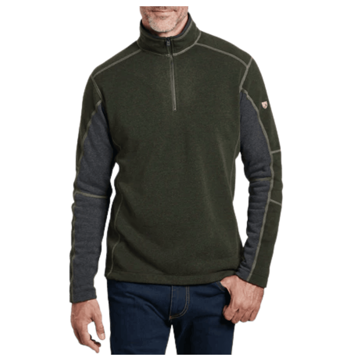 KUHL MEN'S REVEL 1/4 ZIP FLEECE - LODEN - FRONT