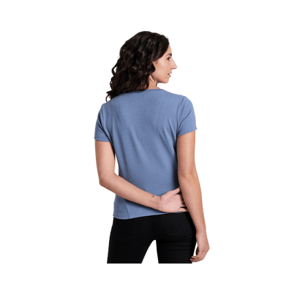 KUHL WOMEN'S REMI SHORT SLEEVE SHIRT - BLUE COVE - BACK VIEW