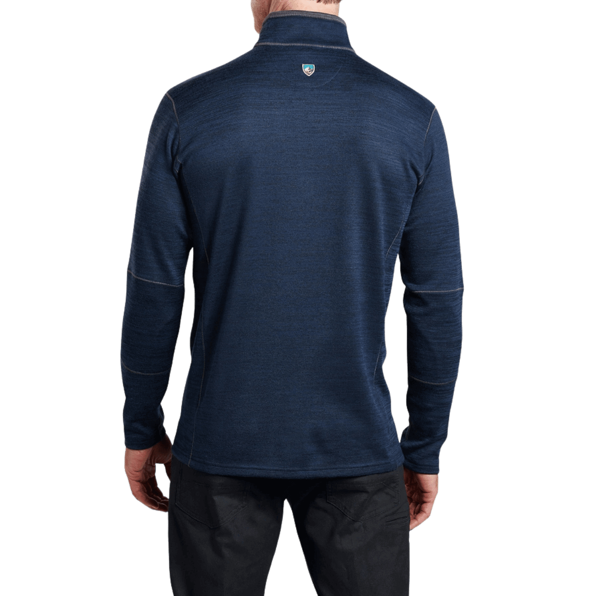 KUHL MEN'S RYZER 1/4 ZIP LONG SLEEVE - MIDNIGHT - BACK VIEW