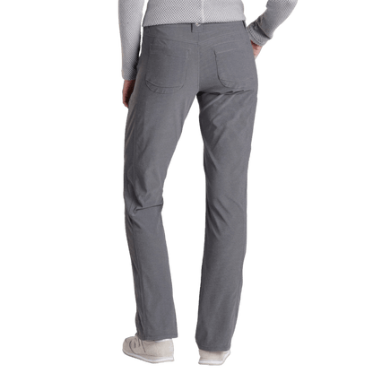 KUHL WOMEN'S TREKR PANTS 32" WOVEN FABRIC - CHARCOAL_BACK ANGLE