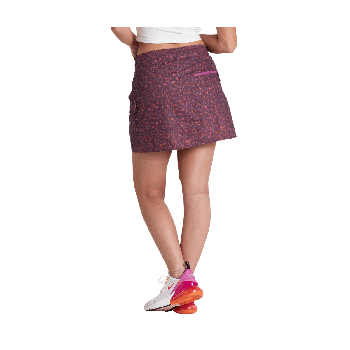 KUHL WOMEN'S KRUISER GETAWAY SKORT - ORCHID PRINT - BACK VIEW