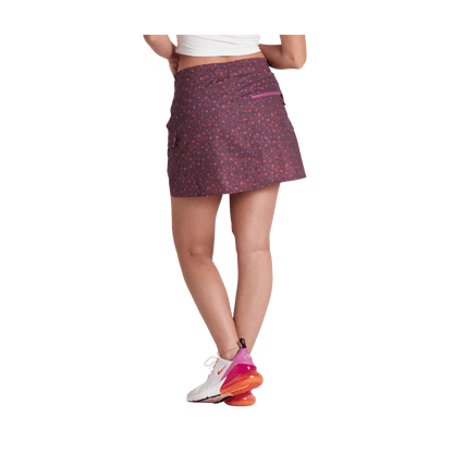 KUHL WOMEN'S KRUISER GETAWAY SKORT - ORCHID PRINT - BACK VIEW