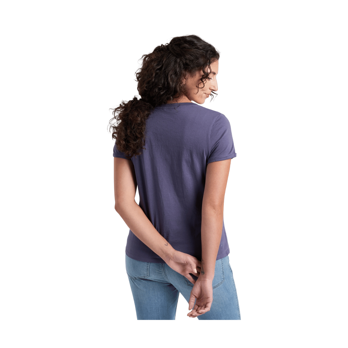 KUHL WOMEN'S VEGA TEE SHORT SLEEVE - NOCTURNE - BACK VIEW