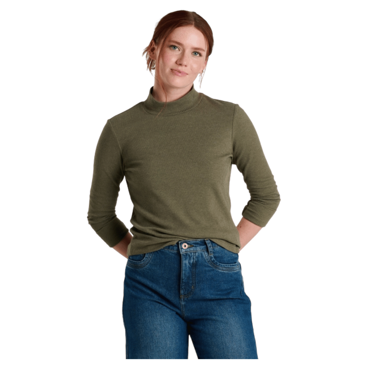 KUHL VERONA RIBBED LONG SLEEVE - VINE - FRONT VIEW
