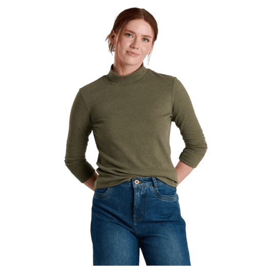 KUHL VERONA RIBBED LONG SLEEVE - VINE - FRONT VIEW