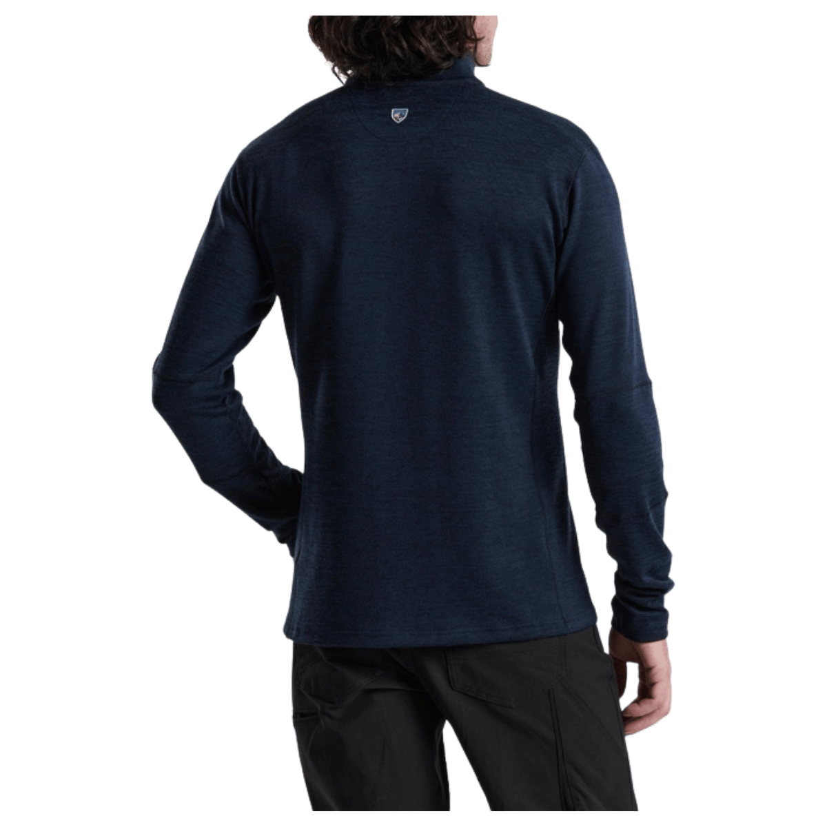 KUHL RYZER 1/4 ZIP LONG SLEEVE UPF 50 - DARK STORM - BACK VIEW