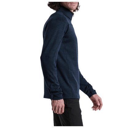 KUHL RYZER 1/4 ZIP LONG SLEEVE UPF 50 - DARK STORM - SIDE VIEW