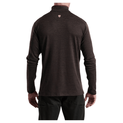 KUHL RYZER 1/4 ZIP LONG SLEEVE UPF 50 - RUSTIC BRICK - BACK VIEW