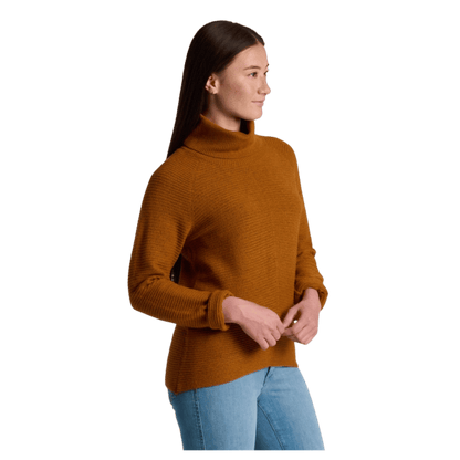 KUHL WOMEN'S SOLACE SWEATER HEATHERED KNIT - HARVEST - SIDE VIEW