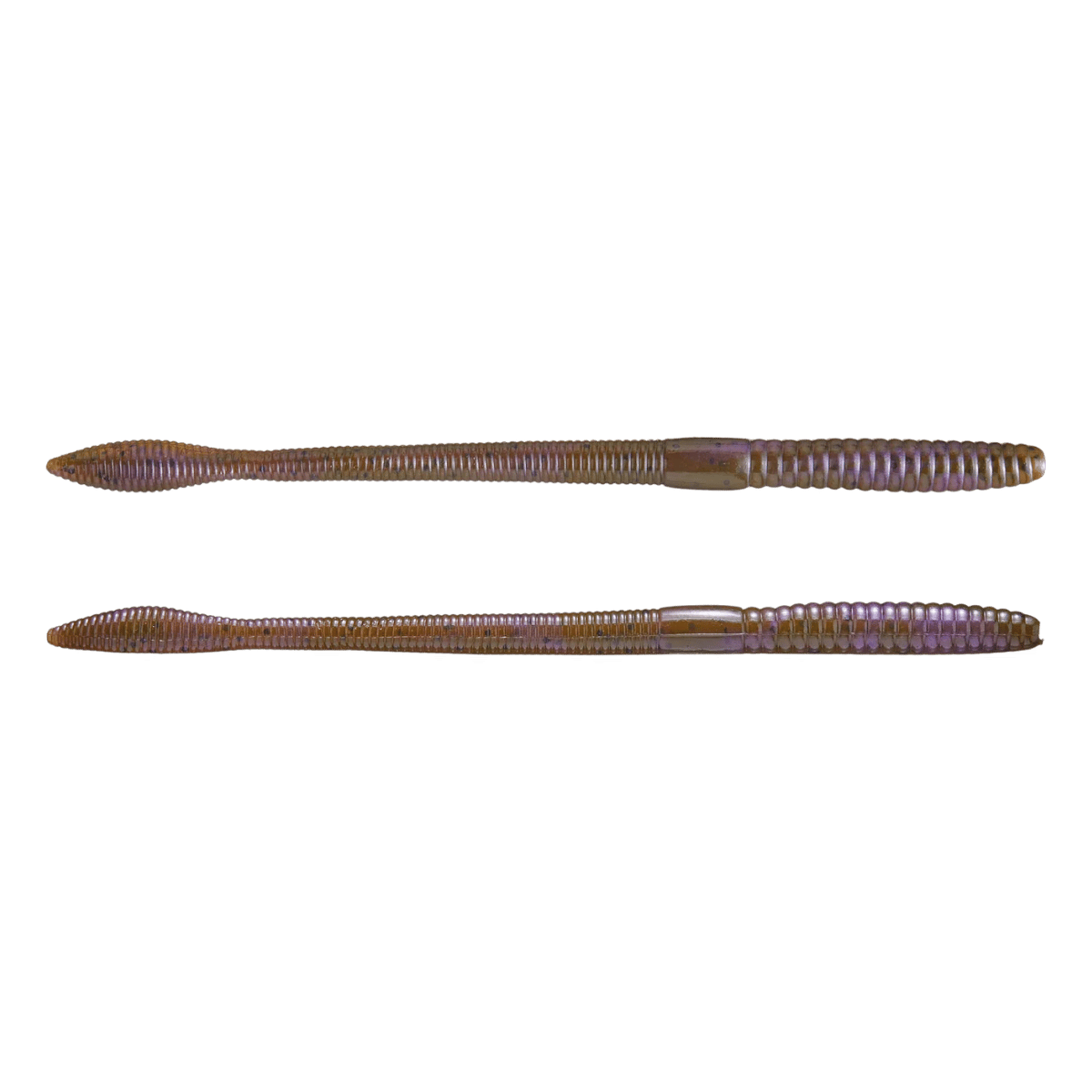 STRIKE KING KVD FINESSE WORM 6.5 INCH - GREEN PUMPKIN PURPLE SWIRL