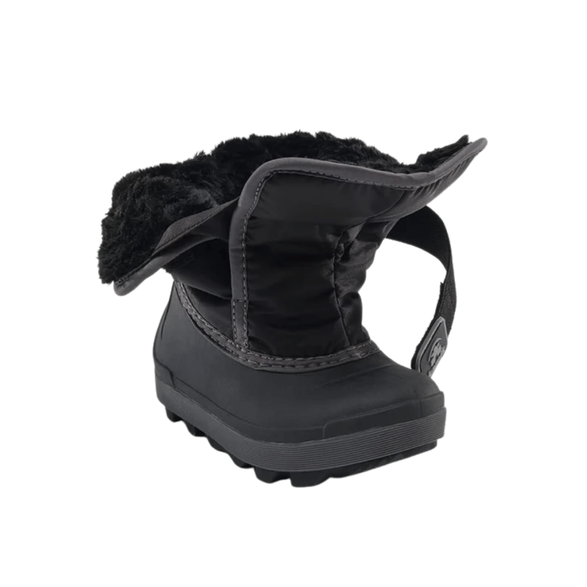 KAMIK SNOWBUG 7 TODDLER - BLACK - INNER VIEW WITH OPEN FLAPS