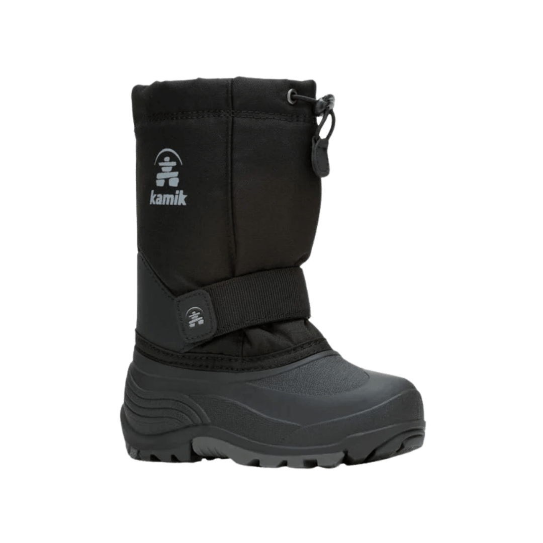 KAMIK Y ROCKET -40°F WATERPROOF BOOTS - BLACK - FRONT ANGLED VIEW