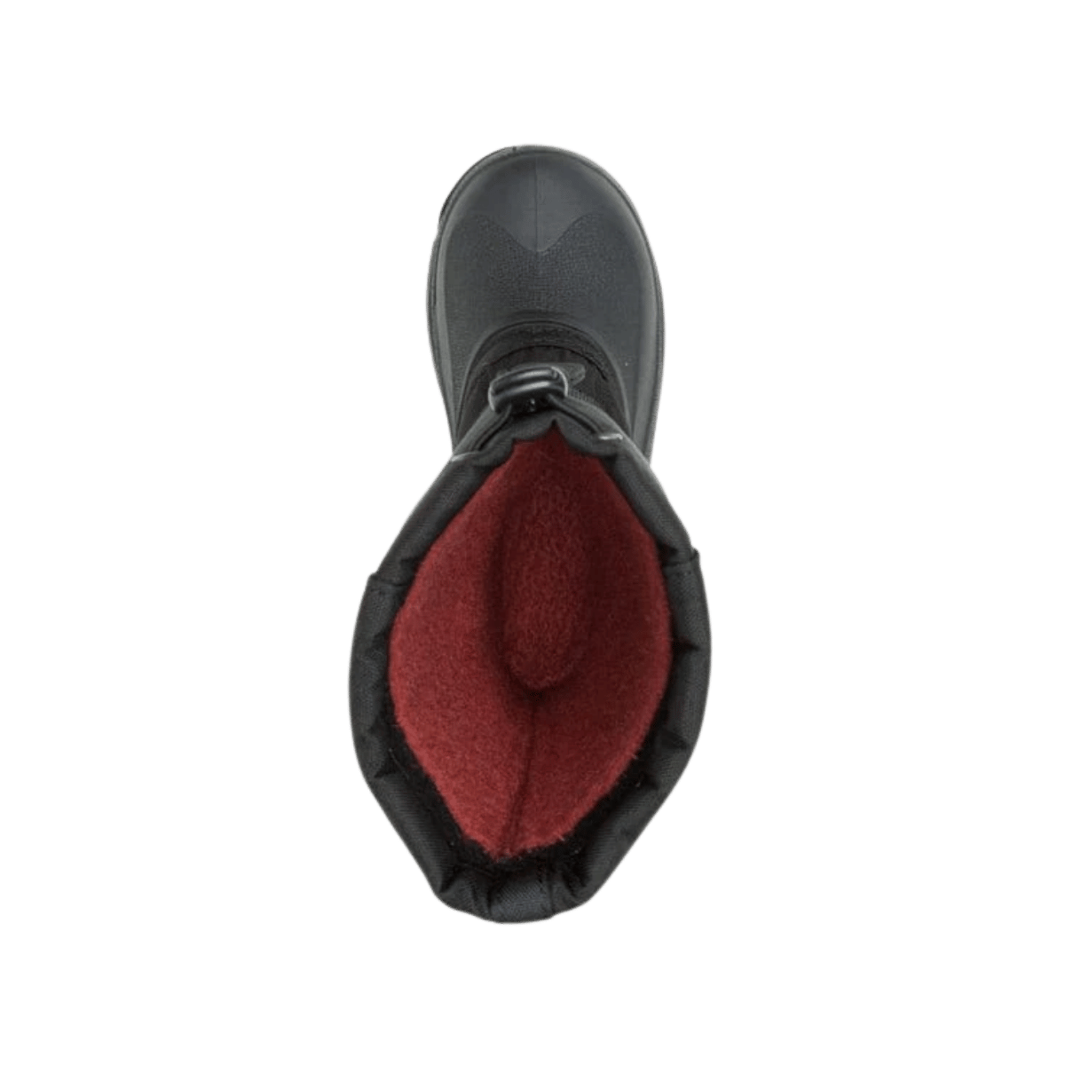 KAMIK Y ROCKET -40°F WATERPROOF BOOTS - BLACK - TOP VIEW SHOWING INNER LINING