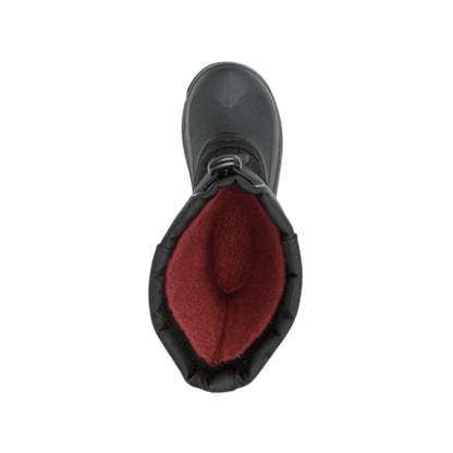 KAMIK Y ROCKET -40°F WATERPROOF BOOTS - BLACK - TOP VIEW SHOWING INNER LINING