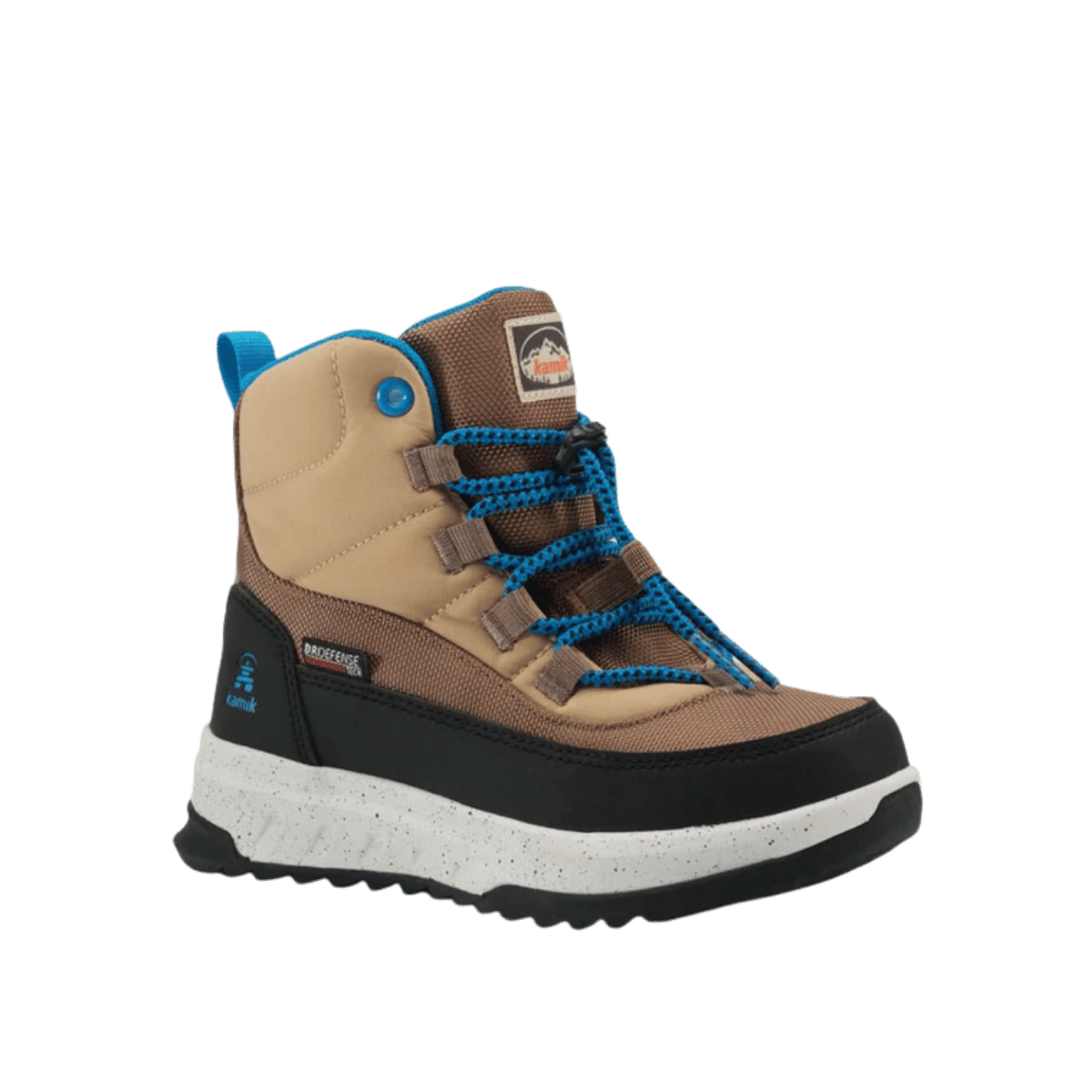 KAMIK Y STORMY MID 2 - TAN - FRONT ANGLED VIEW