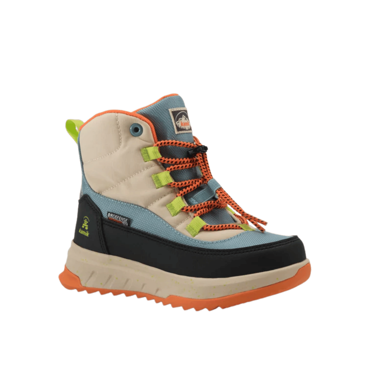 KAMIK Y STORMY MID 2 BOOT - FOG FRONT ANGLED VIEW