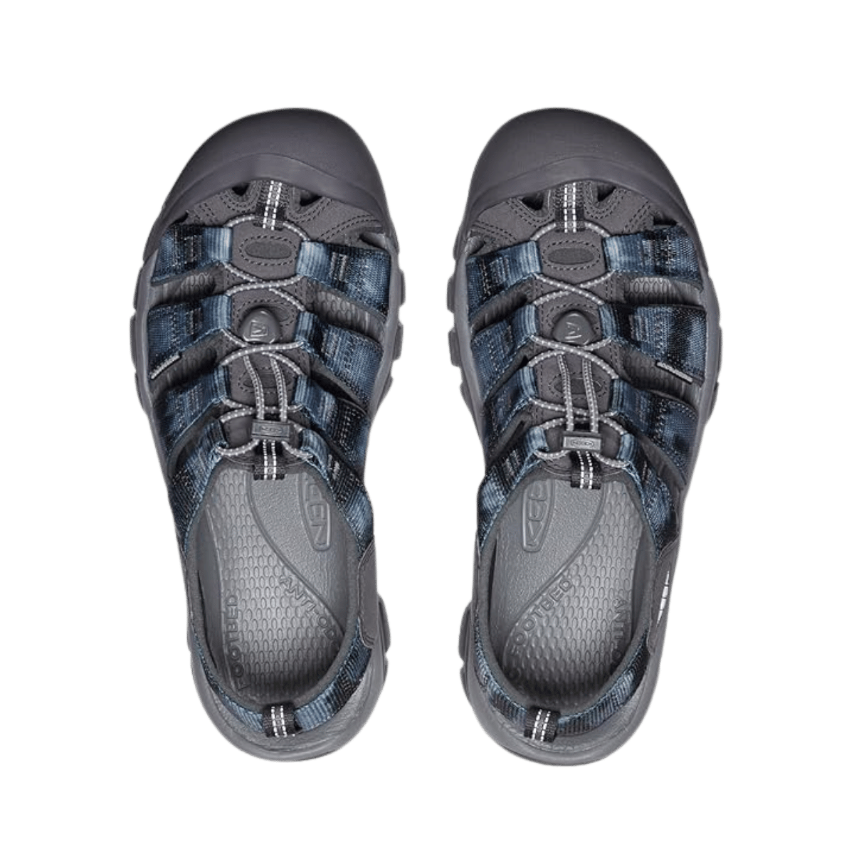 KEEN MEN'S NEWPORT H2 SANDAL - MAGNET/TIE DYE - TOP VIEW