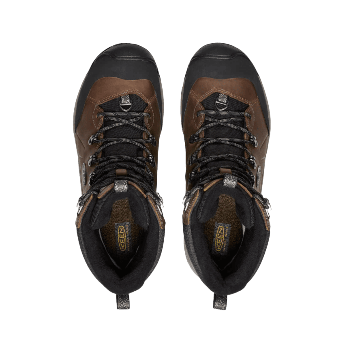 KEEN MEN'S REVEL IV HIGH POLAR WATERPROOF BOOT - CANTEEN/BLACK - TOP VIEW