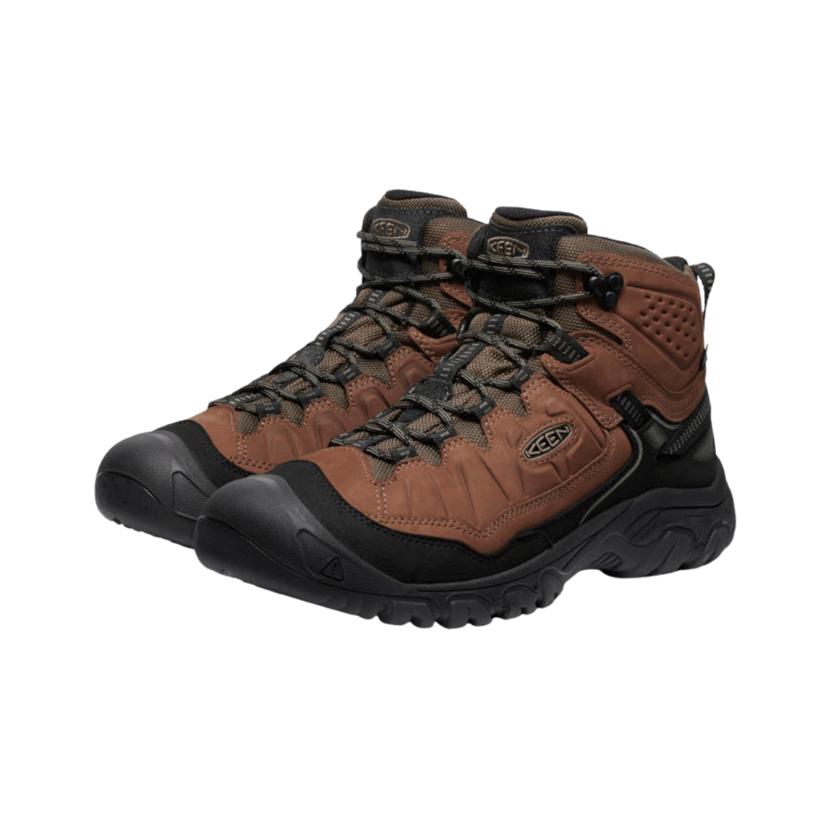 KEEN TARGHEE IV MID WATERPROOF WIDE - BISON/BLACK - FRONT VIEW