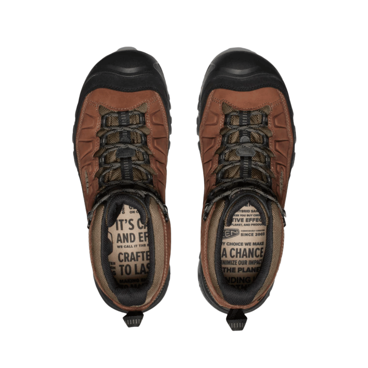 KEEN TARGHEE IV MID WATERPROOF WIDE - BISON/BLACK - TOP VIEW