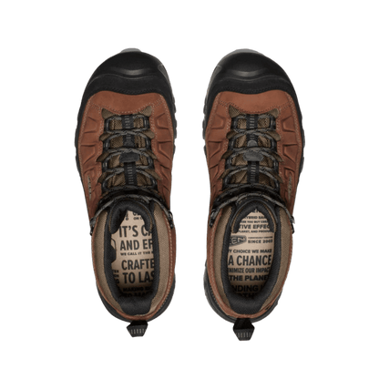 KEEN TARGHEE IV MID WATERPROOF WIDE - BISON/BLACK - TOP VIEW