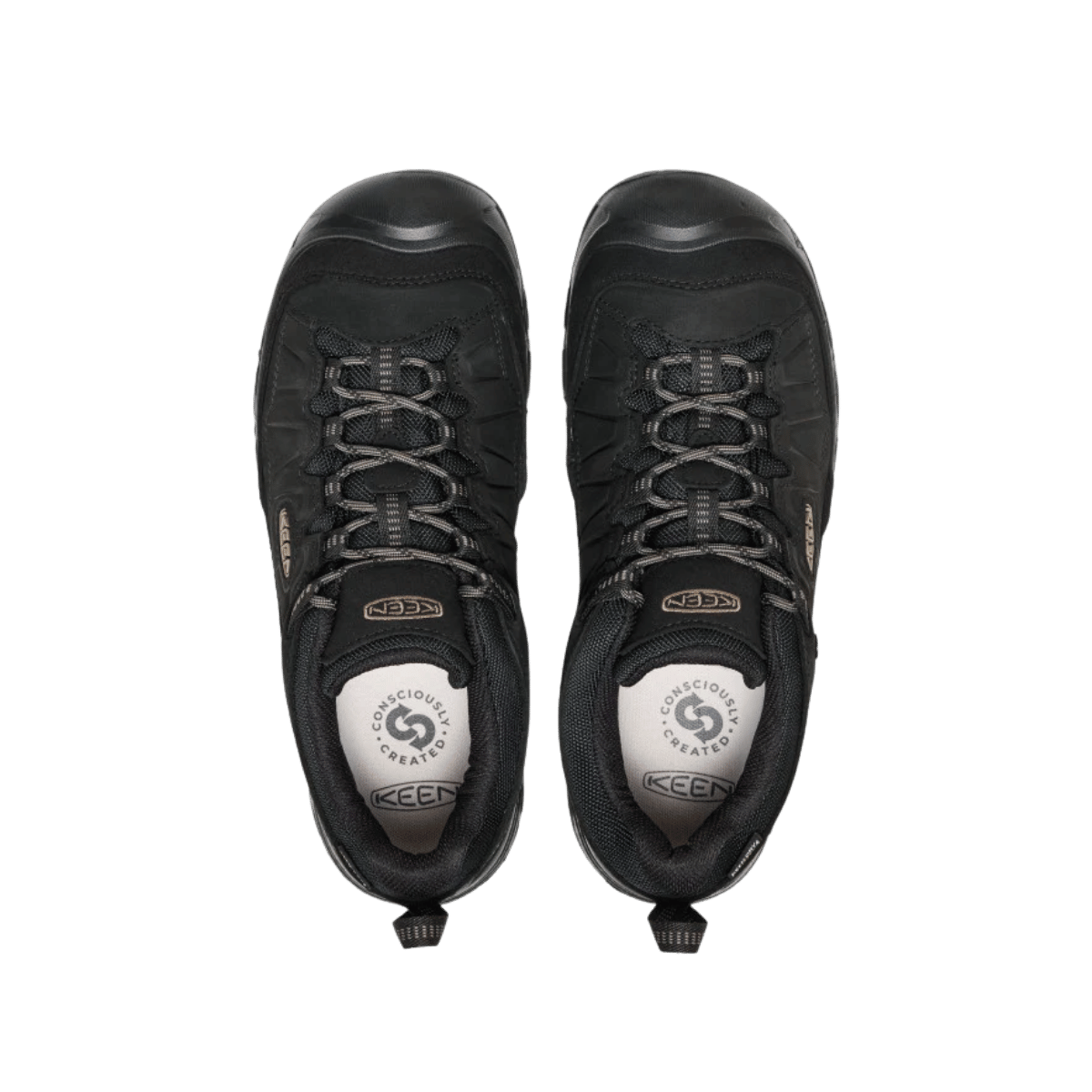 KEEN TARGHEE IV WATERPROOF - TRIPLE BLACK - TOP VIEW