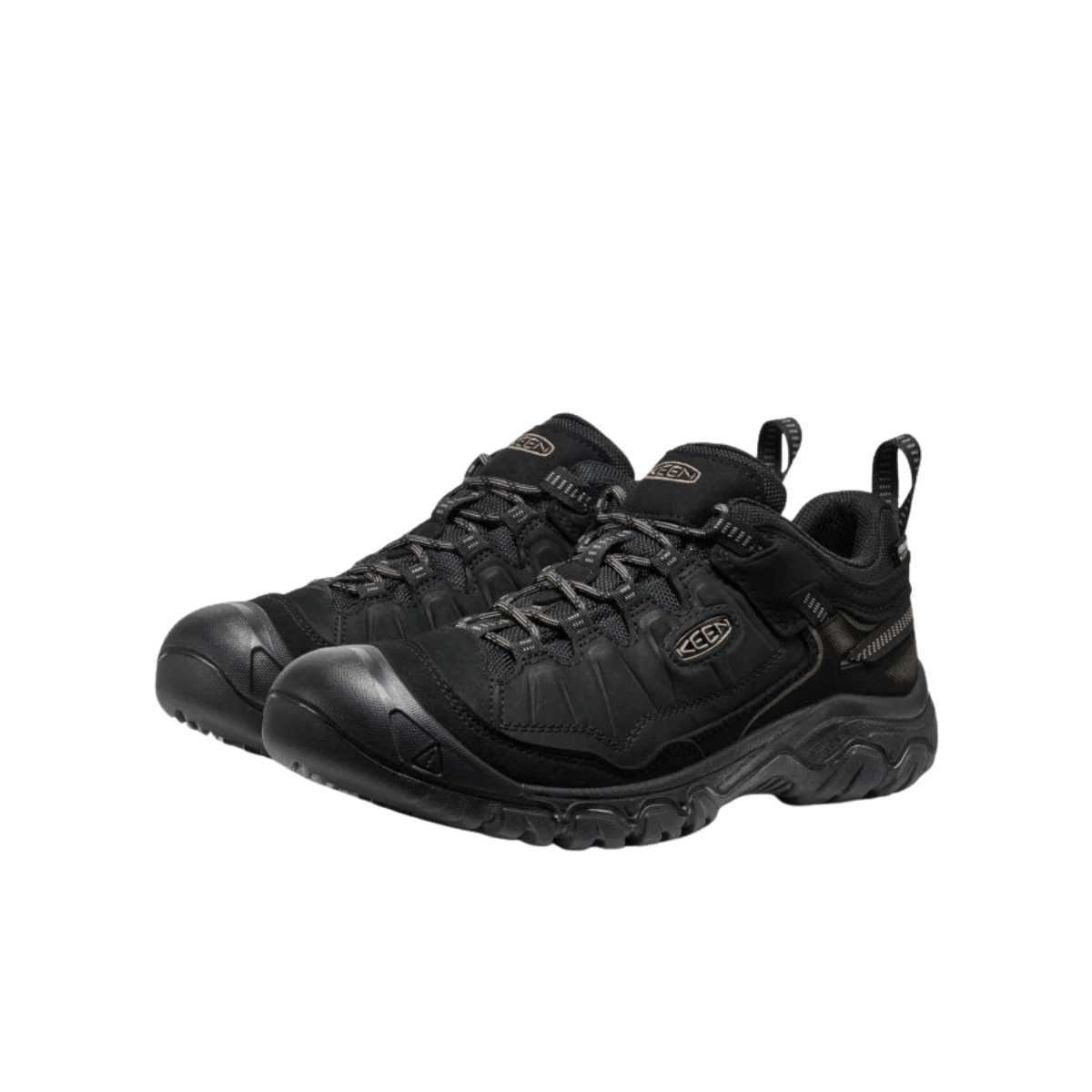 KEEN TARGHEE IV WATERPROOF - TRIPLE BLACK - FRONT VIEW