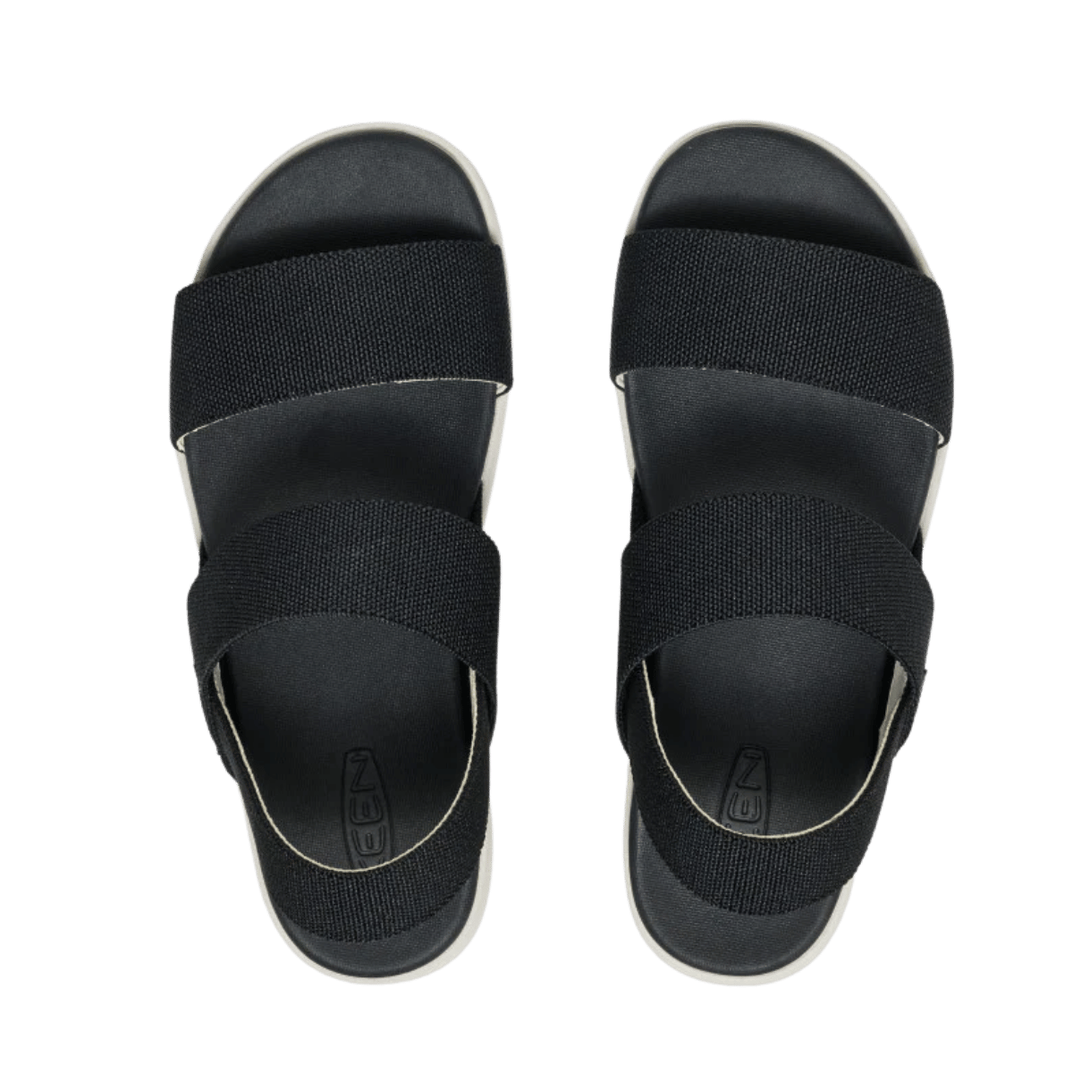 KEEN WOMEN'S ELLE BACKSTRAP SANDAL - BLACK - TOP VIEW