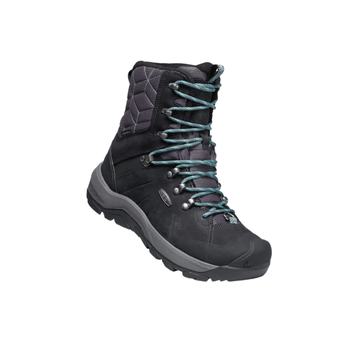 KEEN WOMEN'S REVEL IV HIGH POLAR - BLACK/NORTH ATLANTIC - FRONT VIEW