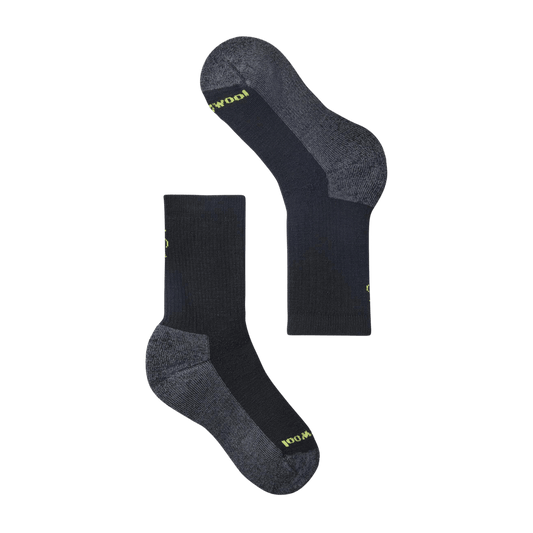 SMARTWOOL KID'S HIKE FULL CUSHION CREW SOCKS - BLACK